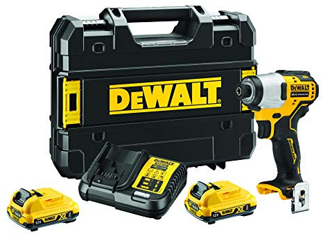 Dewalt DCF801D2-QW Akku-Schlagschr. (1/4), 12V / 2Ah, Schwarz/Gelb