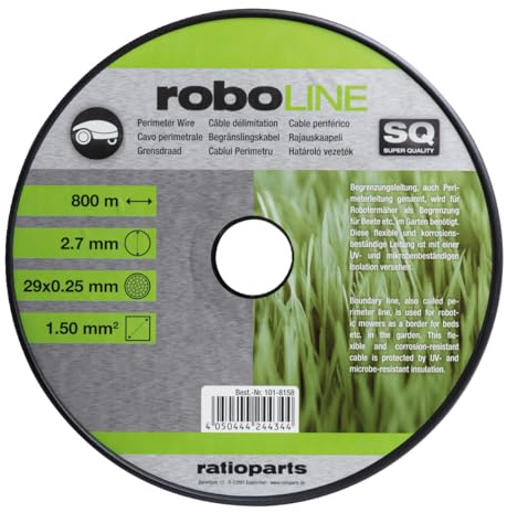 Ratioparts Begrenzungskabel für Mähroboter Ø 2,7 mm x 800 Meter (Ø-Leitung 1,5 mm²)