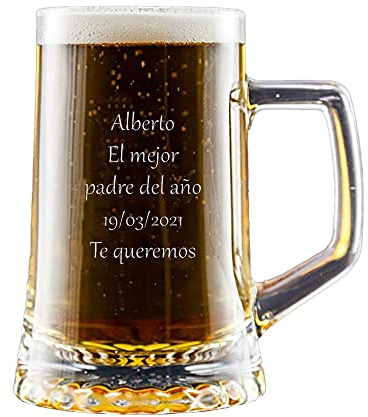 CALLE DEL REGALO Jarra de Cerveza grabada en Estuche de cartón