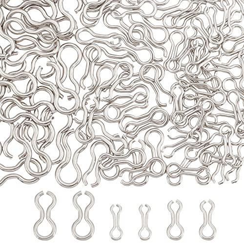SUPERFINDINGS 240 Stück3 Größe Angeln Sinker Augen Ösen DIY Angeln Köder Öse Edelstahl 8-förmige Schleifen Ösen Wirbel Clip für Blei Gewichte Moldss Tackle Zubehör