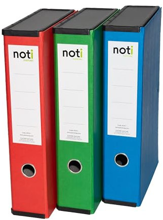 Box File Lock Spring with Ring Pull and Catch, 75mm Spine, Foolscap Assorted Pack of 3