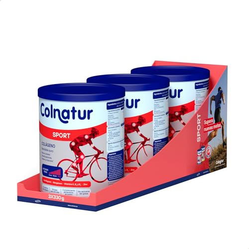 Colnatur Sport Neutro 3PACK | 990g | Colágeno con Magnesio, Zinc y Vitamina C para Músculos, Huesos y Articulaciones - Amazon Exclusive | Con Magnesio, Zinc y Vitamina C, Pack de 3 Botes de 330g