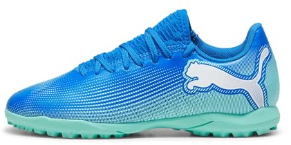 PUMA Future 7 Play IT Jr, Soccer Shoe, Hyperlink Blue-Mint White, 32.5 EU