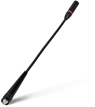Superbat VHF/UHF Dualband Amateurfunkantenne 144/430MHz 3,5 dBi SMA-Stecker | Flexible 32-cm-Schwanenhalsantenne, 55 g, Omni | Für BaoFeng UV-5R/BF-888S/UV-5RTP, Retevis RT7/RT21/RT5/RT5R, Kenwood & HYT