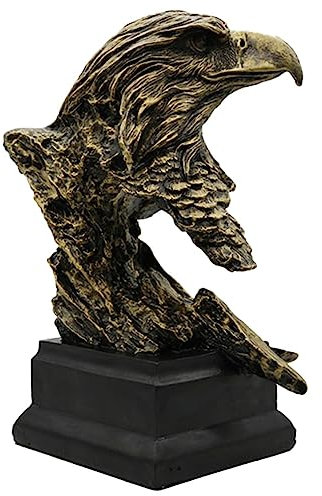 DECHOUS Retro Gold Eagle Ornament Aus Synthetischem Harz Tierfigur Als Stilvolle Desktop-deko Für Büro Wohnzimmer Und Regal Als Geschenkidee Und Wohnaccessoire