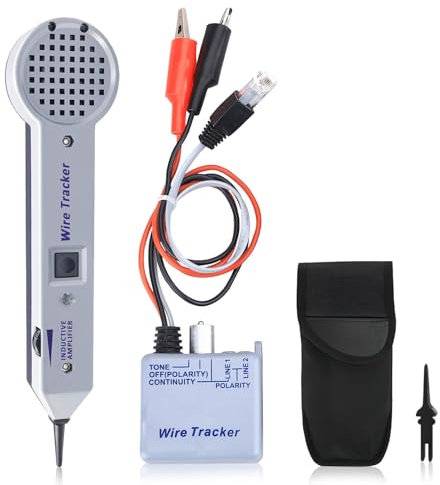 Bestechy Tone Generator Kit, Wire Tracer Circuit Tester, 200EP High Accuracy Cable Tester, Tone Tracing Probe Kit, Line Finder, Wires Tone Tracer, Variable Tone Generator for Network Cable Collation