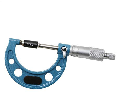 Bügelmessschraube Metrisches Mikrometer 0,01 mm blaues Außendurchmesser 0.01 mm Bremssattelmesswerkzeuge (Size : 25 50mm)