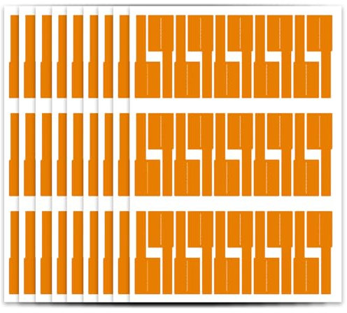 Nchdewui Kabeletiketten, 600 Stück Kabel Beschriftung Ettiketten, Wasserdich Selbstklebend Kabelbeschriftung, Haltbar Kabel Aufkleber für Laserdrucker 20 Blatt, 5 Farben (gelb)