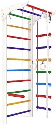 Sprossenwand für Erwachsene und Kinder,2-220-240, Klettergerüst Indoor, Sportgeräte Zuhause, Klimmzugstange Wand, Sprossenwand Kinderzimmer,Indoor Spielgeräte,Sprossenwand für Erwachsene-240 cm
