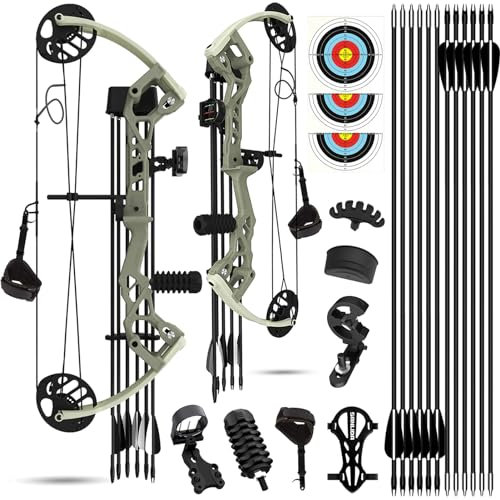 ZSHJGJR Dragon X6 Bogenschießen Compoundbogen Set Kit Compound Bogen Set für Anfänger Bogenschießen Sportbogen Pfeil und Bogen Set mit Zubehör Rechtshand