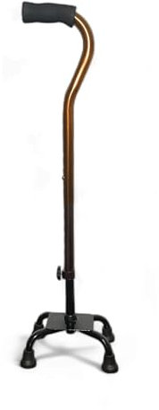 BESTABLE Quad Base Cane Walking Stick Adjustable Height Walking Aid Super Sturdy Soft Grip for Man and Woman and Seniors, Disabled, Adults for Extra Safety