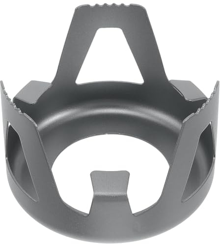 Base de Soporte para Quemador de Aleación de Aluminio para Camping | Plata, 1, Uso Outdoor y Viaje, Resistente a Alta Temperatura, Fácil de Transportar y Guardar