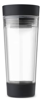 Brabantia - make & take Teebecher To Go, Auslaufsicher mit Trinkdeckel und verstecktem Teebeutel-Fach, Hält Getränke 1,5 Stunden lang heiß oder 3 Stunden lang kalt, Dunkelgrau, 0,36L