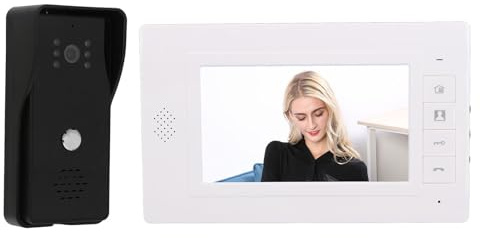 Système D'interphone Vidéo Filaire, Système D'interphone Vidéo avec Moniteur TFT de 7 Pouces, Système D'interphone Visuel Grand Angle de 120 Degrés avec Caméra de Vision Nocturne