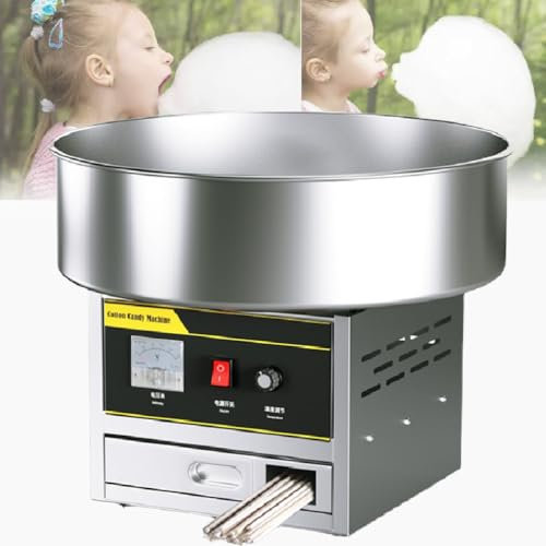 GAYAYAS Commercial Cotton Candy Machine, Electric Cotton Candy Machine, Marshmallow Manufacturer Commercial, Suitable for Various Parties,Silver