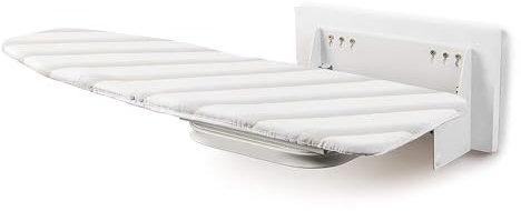 Tabla de planchar de pared, tabla de planchar retráctil giratoria de 180° con cubierta de 38.75 x 11.8 pulgadas, mesa de planchar para espacios pequeños, lavandería, hogar