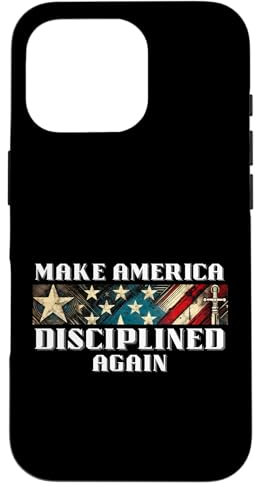 Macht Amerika wieder diszipliniert USA Stars & Stripes Hülle für iPhone 16 Pro
