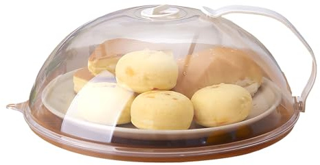 Mikrowellen Abdeckung, Transparent Mikrowellenabdeckhaube, Mikrowellen-Deckel Mit DampflöChern, zum Erhitzen von Lebensmitteln, BPA-frei (26 cm)