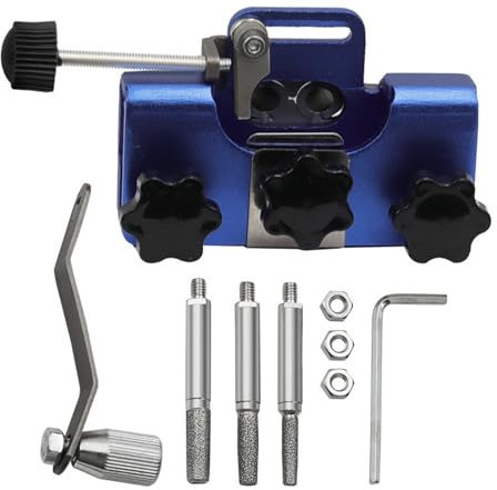 Chainsaw Chain Sharpening Jigs Portable Manual Sharpener for Sharpening with Hand Crank Sharpener Attachment Garden Worker