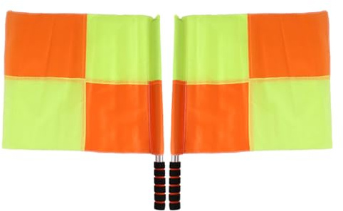 Fußball Schiedsrichter-Flaggen - 2er Set Linienrichter Fahnen,Mit Ergonomischem Griff, Hoher Sichtbarkeit Und Eckfahne Für Schulwettbewerbe Und Hallenspiele