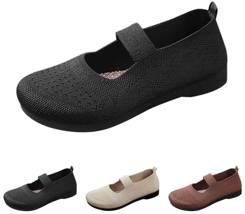 2025 Zapatos Planos Mujer Comodos Vestir Verano Bailarinas Elegentes Comodas Entretiempo Zapatillas Deportivas sin Cordones Slip On Calzado Barefoot Casual Caminar Suave Transpirables Antideslizante