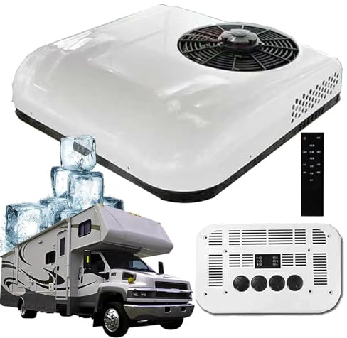 menglanchang Klimaanlagen FüR Wohnmobile 850w,12v/24v Dc Rv Air Conditioner-Nur KüHlen/KüHlen+Heizen,Heizen & KüHlen Wenig LäRm,Mobile KlimageräTe FüR Komfortables Reisen In AnhäNger,WhiteCool24v