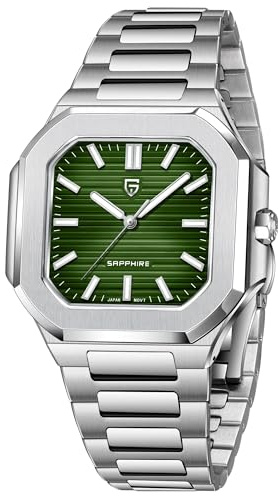 Pagani Design Herren Quarz Uhr mit Mechanischem Sekundenlauf - Edelstahl Wasserfeste Armbanduhr für Business & Sport, Leuchtendes Zifferblatt, 5-Jährige Batterielebensdauer