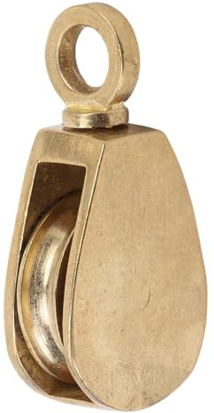 Sorandy Flagpole Pulley - 38mm Heavy Duty Single Pulley Block, Cable Wheel, MPA371587 Brass Rope, Roller for Lifting, Projects, Clothesline, Boat, Ship