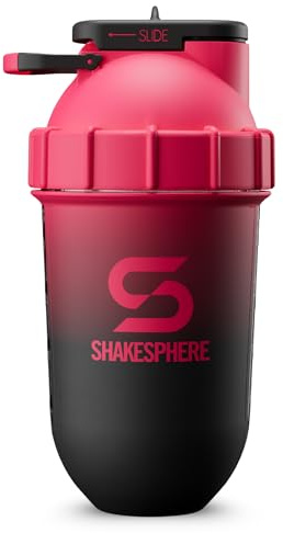 SHAKESPHERE Tumbler View 24oz Shaker, Clear Window, Bladeless Blender, Pink