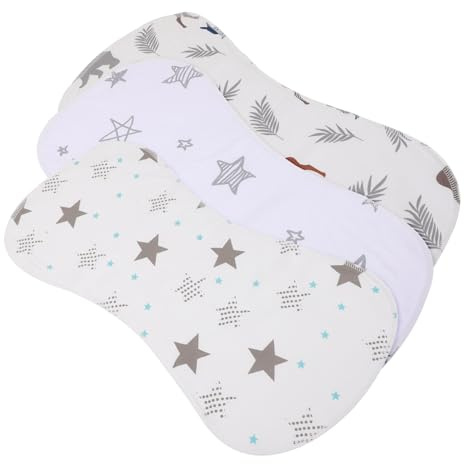 WRITWAA 3 Piezas Paños para Eructar de Algodón Absorbentes para Bebés Paños para Eructar Niñas para Uso Lactancia