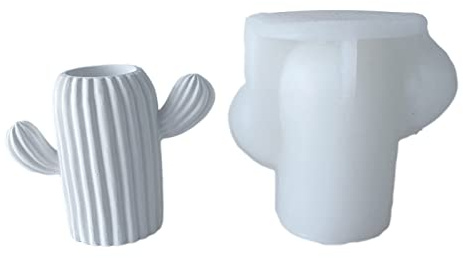 Pots de fleurs décoratifs, en silicone, en forme de cactus, de succulentes, en résine, époxy, mignon, porte-stylo, décoration de table, vase époxy