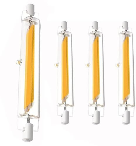 ACAATVE R7S LED 78mm Dimmbar 10W Lampen Ersatz für 100W Halogen Glühbirnen, LED R7S 78mm Naturweiß 4000K 1000 LM, 360°Abstrahlwinkel, Kein Flackern für Deckenfluter Stehlampe Wandleuchte, 4er Pack