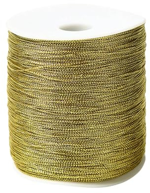Cordoncino elastico dorato corda intrecciata corda d'oro metallico per confezioni regalo decorazioni artigianali corde elastiche corda intrecciata metallica per confezioni regalo