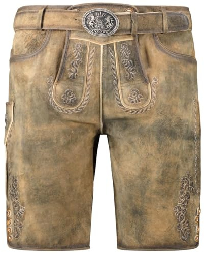 Pfundskerl Trachten-Lederhose aus Ziegenvelours | 29 30 31 32 33 34 36 38 58 60 62 64 66 68 70 72 74 | Braun Dunkelbraun | Große Größen