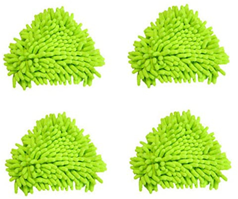 Licsaliwe Serpillière Triangulaire pour Enfants, 4 Mini vadrouille rotative pour Le Nettoyage des Murs de la Salle de Bain et la Douche/6, 3 x 6, 3 Pouces (Vert)