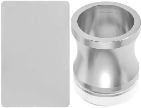 IMIKEYA Set di timbri per manicure francese, testa in silicone trasparente, grande effetto cromato, strumento per manicure fai da te, 2 pezzi, timbro e raschiatore argentato, adatto per
