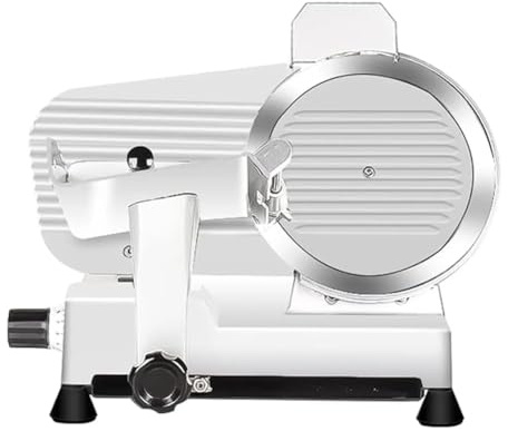 Electric Deli Food Slicer, Meat Slicer, 10 Steel Blade, Home & Commercial Meat Slicer, Stainless Steel Semi-Auto bread Cheese Food Electric Deli Slicer, for Meat, Cheese, Bread