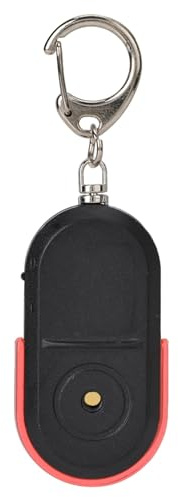 Rengue Buscador de Llaves Antipérdida Localizador de Control Remoto de TV Inalámbrico Silbato Localizador Activado por Sonido con Luz LED Rastreador de Llavero Portátil para Llaves (Rojo)