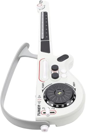 Goshyda Guitare électrique sans Cordes pour Enfants de Plus de 3 Ans, avec Lumières LED Colorées, pour L'exploration Musicale (Grey)