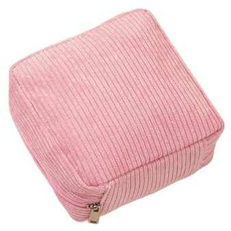 Tampon Aufbewahrungstasche 2Pcs Sanitär Servietten Organizer Taschen Frauen Tragbare Make-Up Lippenstift Reise Veranstalter Tasche Multifunktionale Mini Kopfhörer Lagerung Beutel(Pink)