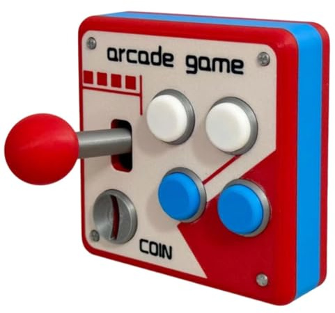 Novedosa cubierta de placa de pared con impresión 3D retro de arcade joystick para decoración de interruptores de luz con temática de juego vintage, decoración para sala de estar, baño, hotel
