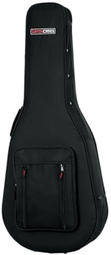 Gator CASES  – Custodia Rigida Leggera per Chitarra Classica, Esterno in Nylon 600D, Interno in EPS e Fodera Padded, Doppio Scomparto Accessori, Tracolla Rimovibile (GL‑CLASSIC)