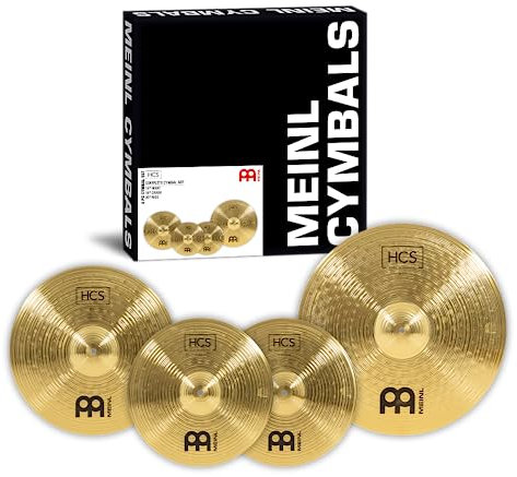 Meinl Cymbals Beckenset HCS Complete — mit 14 Zoll Hihat, 16 Crash, 20 Ride Schlagzeug Becken - Messing, Traditionelles Finish (HCS141620)