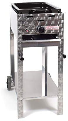 Gasbräter 3,65 kW fahrbar mit emaillierter Stahlpfanne 1-flammig Gasgrill Grill Gastrobräter Profigrill Verein