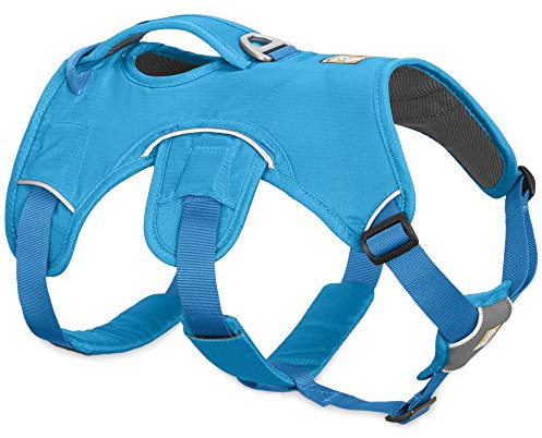 Ruffwear Mehrzweck-Hundegeschirr, Raues Gelände, Arbeitshunde, Miniatur Hunderassen, Größenverstellbar, Größe: XXS, Blau, Web Master Geschirr…