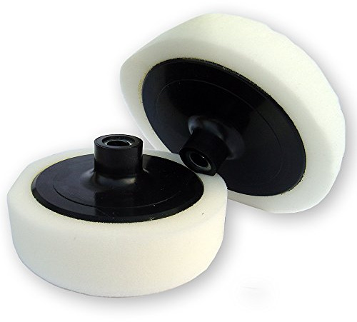 Duke-Handel Profi Polierschwamm 180 mm mit Rotationsteller Soft - Sparset 2tlg. für Poliermaschine mit Aufnahmespindel M14 für die perfekte Autopolitur