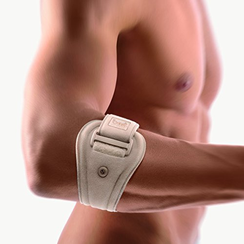 bort 122500 haut EpiContur Bandage mit 2 Pelotten bei Tennisarm in unterschiedlichen Farben, rechts und links gleich, Größe 0, beige