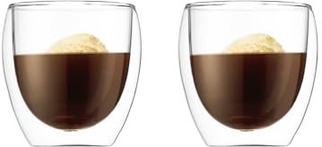 BODUM 4558-10US4 Pavina Double Wall Insulated Glasses, Borosilicate, 8 Fluid_Ounces, Clear