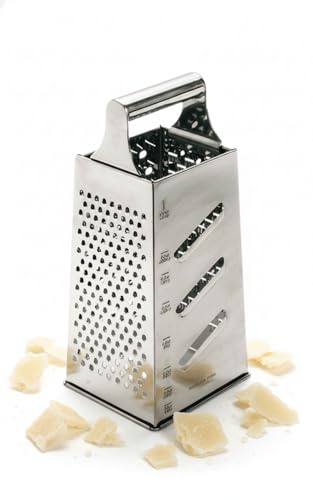 La Bonne Graine - Râpe 4 Faces Inox Grand Modèle – Multifonction 4 en 1 – Fromage, Légumes, Crudités et Tranches