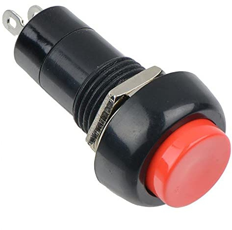 Red Round Off(On) Momentary Push Button Switch SPST 3A 12mm